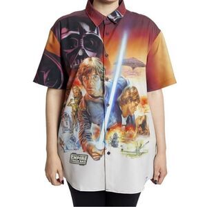 Loungefly Disney Star Wars The Empire Strikes Back Unisex Camp Shirt NWT